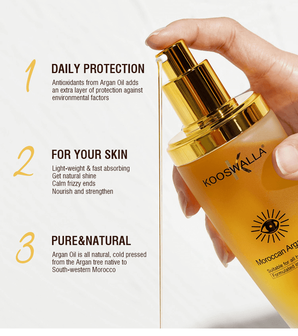 KooSwalla – Ulei de Par cu Argan 50ml - detaliu textură K-Beauty | SkinCare Korea