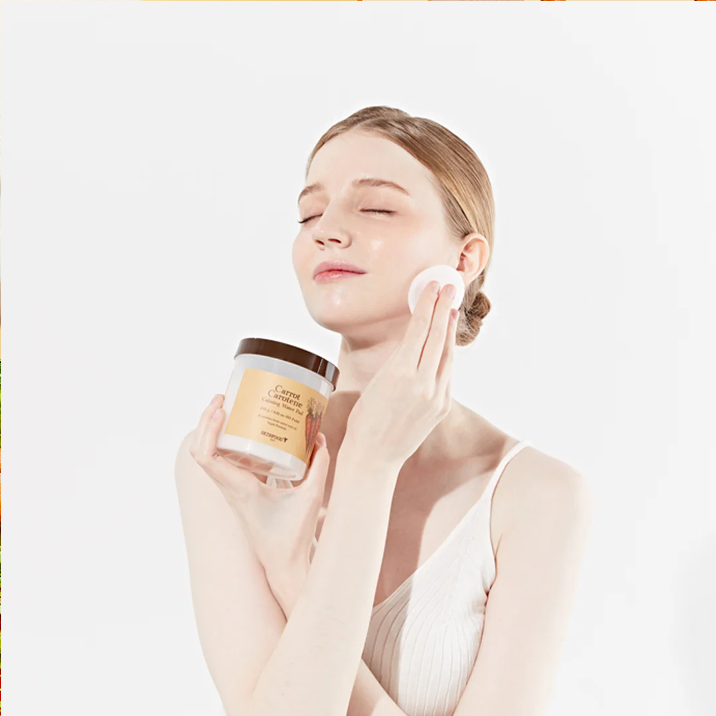 SKINFOOD Carrot Carotene Calming Water Pad, 60buc - mod de utilizare K-Beauty | SkinCare Korea