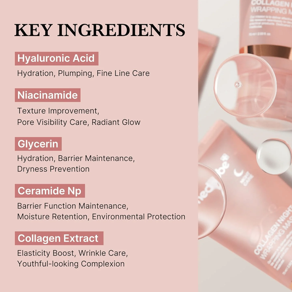 medicube Collagen Night Wrapping Mask, 75ml - detaliu textură K-Beauty | SkinCare Korea