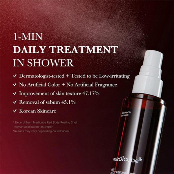 medicube Red Acne Body Peeling Shot, 110g - detaliu textură K-Beauty | SkinCare Korea