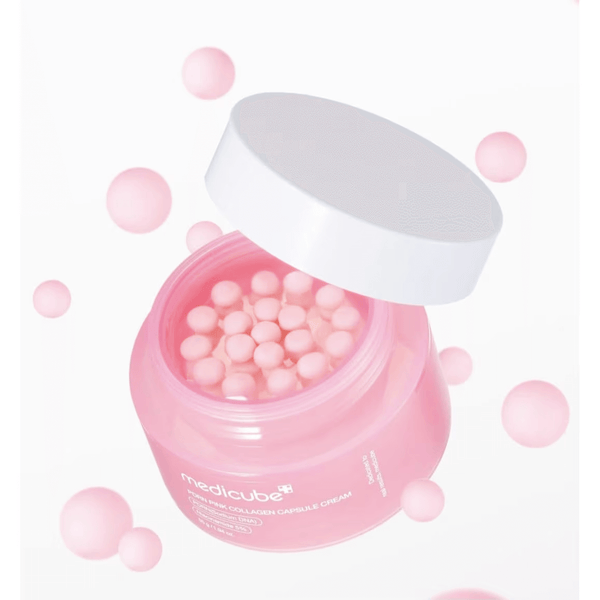 medicube PDRN Pink Collagen Capsule Cream 55g - detaliu textură K-Beauty | SkinCare Korea