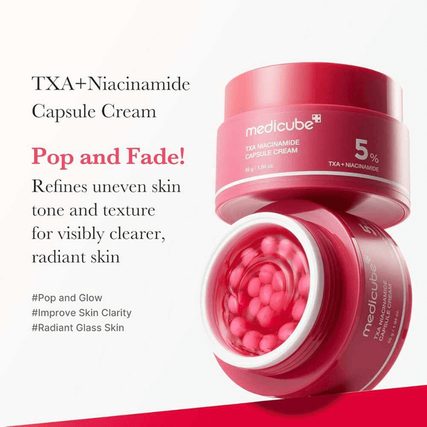 medicube TXA Niacinamide Capsule Cream - detaliu textură K-Beauty | SkinCare Korea