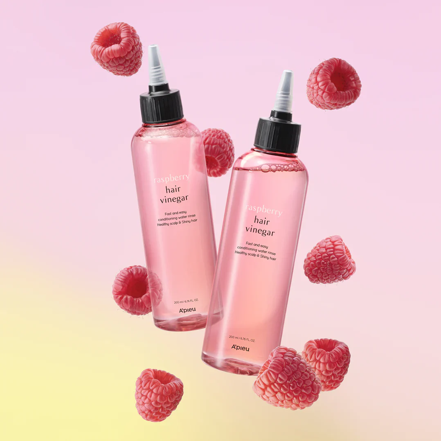 A'PIEU Raspberry Hair Vinegar 200ml - detaliu textură K-Beauty | SkinCare Korea
