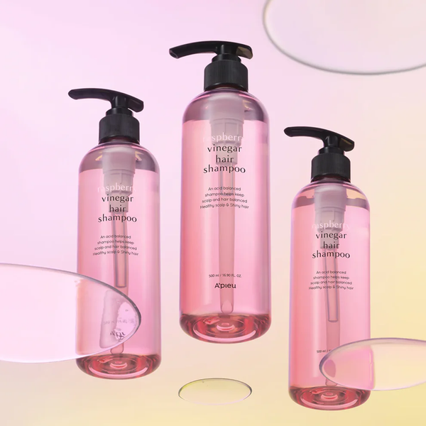 A'PIEU Raspberry Vinegar Hair Shampoo, 500ml - detaliu textură K-Beauty | SkinCare Korea
