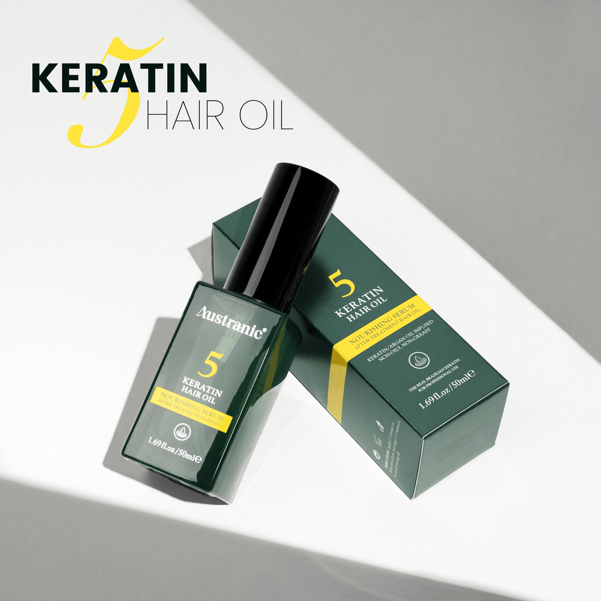 Austranic Keratin Daily Hair Oil 50ml - detaliu textură K-Beauty | SkinCare Korea