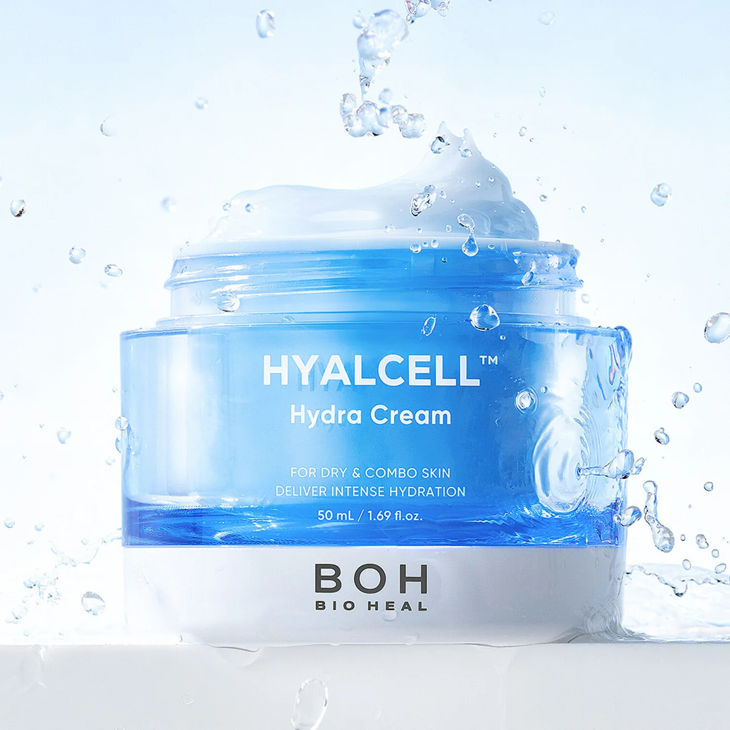 BIOHEAL BOH Hyalcell Hydra Cream, 50g - detaliu textură K-Beauty | SkinCare Korea