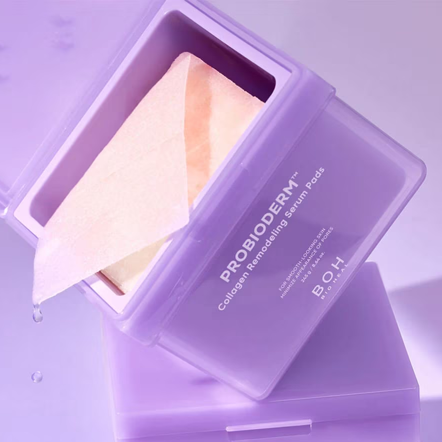 BIOHEAL BOH Probioderm Collagen Remodeling Serum Pads, 70 buc - detaliu textură K-Beauty | SkinCare Korea