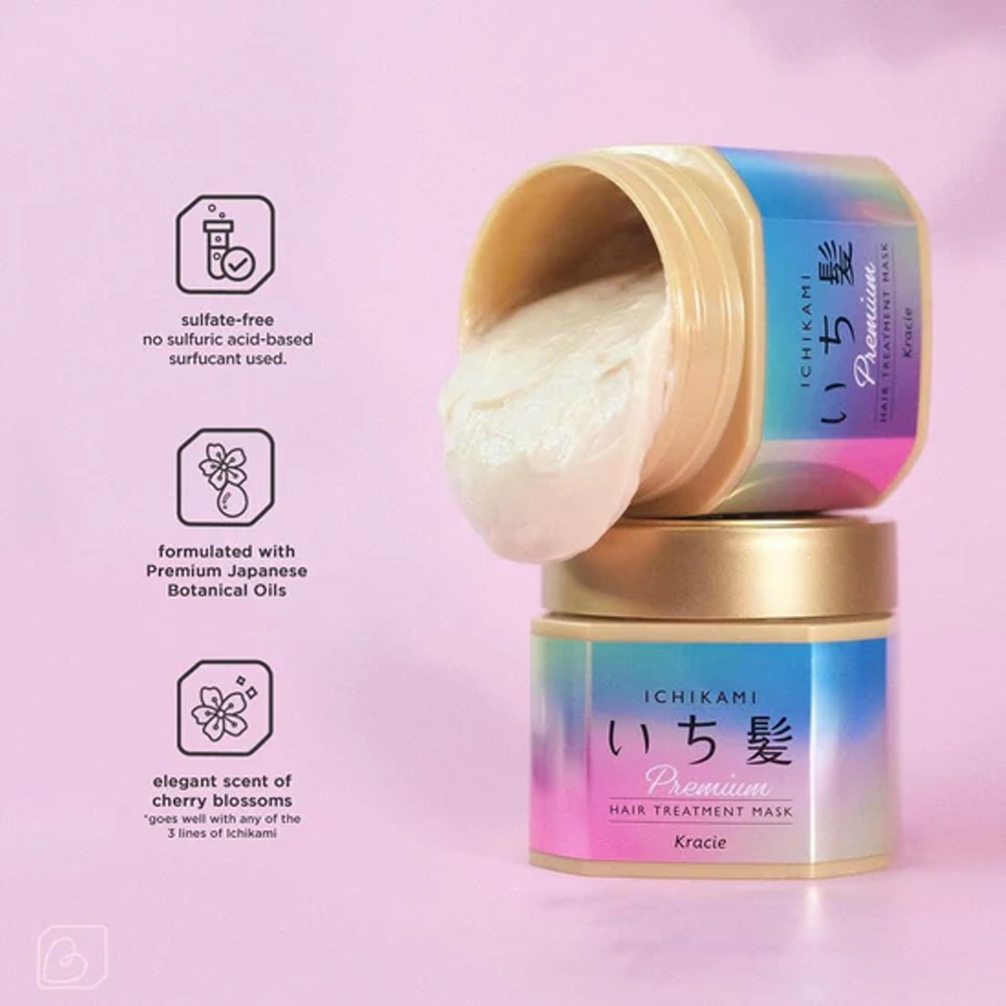 Kracie Ichikami Premium Mască Tratament pentru păr, 200g - detaliu textură J-Beauty | SkinCare Korea