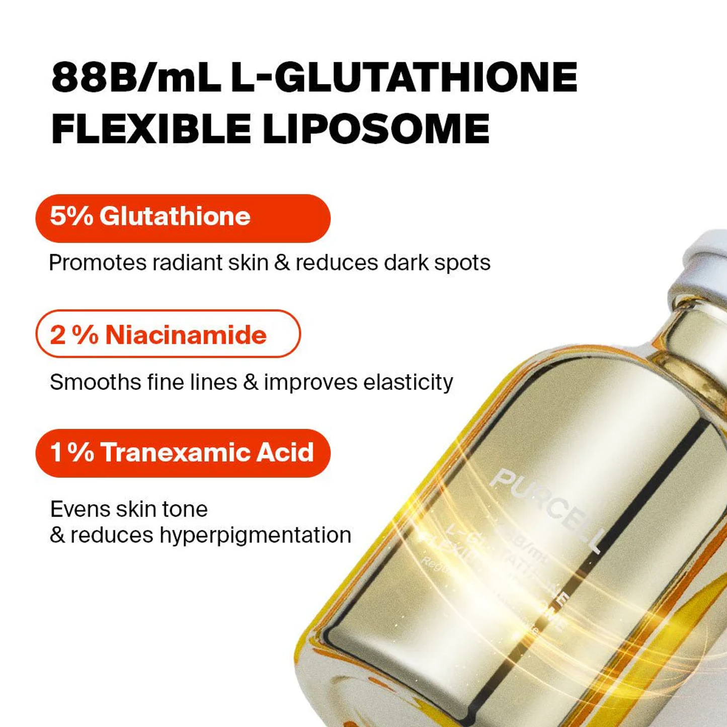 PURCELL 88 B mL L Glutathione Flexible Liposome, 30ml - ingrediente și beneficii K-Beauty | SkinCare Korea
