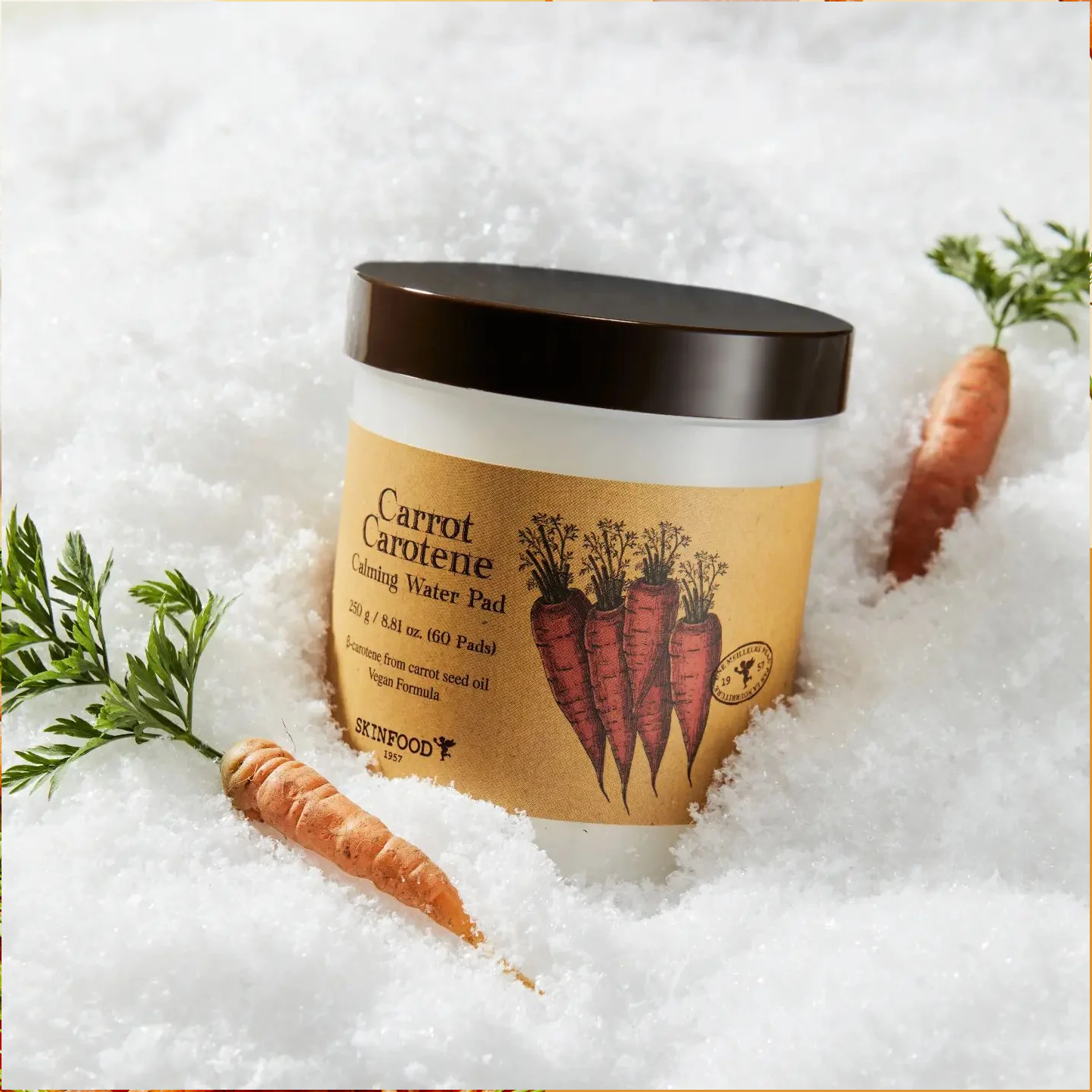 SKINFOOD Carrot Carotene Calming Water Pad, 60buc - ingrediente și beneficii K-Beauty | SkinCare Korea