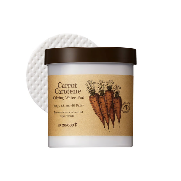 SKINFOOD Carrot Carotene Calming Water Pad, 60buc - cosmetic K-Beauty original Coreea de Sud | SkinCare Korea