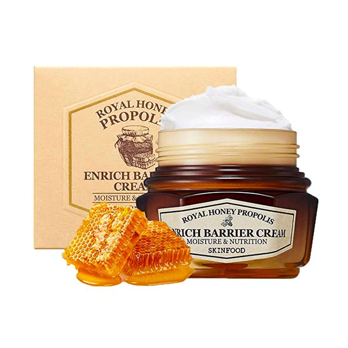 SKINFOOD Royal Honey Propolis Enrich Barrier Cream, 63ml - cosmetic K-Beauty original Coreea de Sud | SkinCare Korea