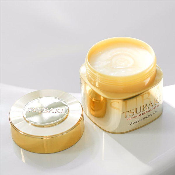 Shiseido Tsubaki Premium EX Repair Hair Mask, 180g - detaliu textură J-Beauty | SkinCare Korea