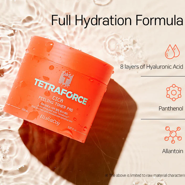 TETRAFORCE Cica Peeling Toner Pad, 60buc - detaliu textură K-Beauty | SkinCare Korea