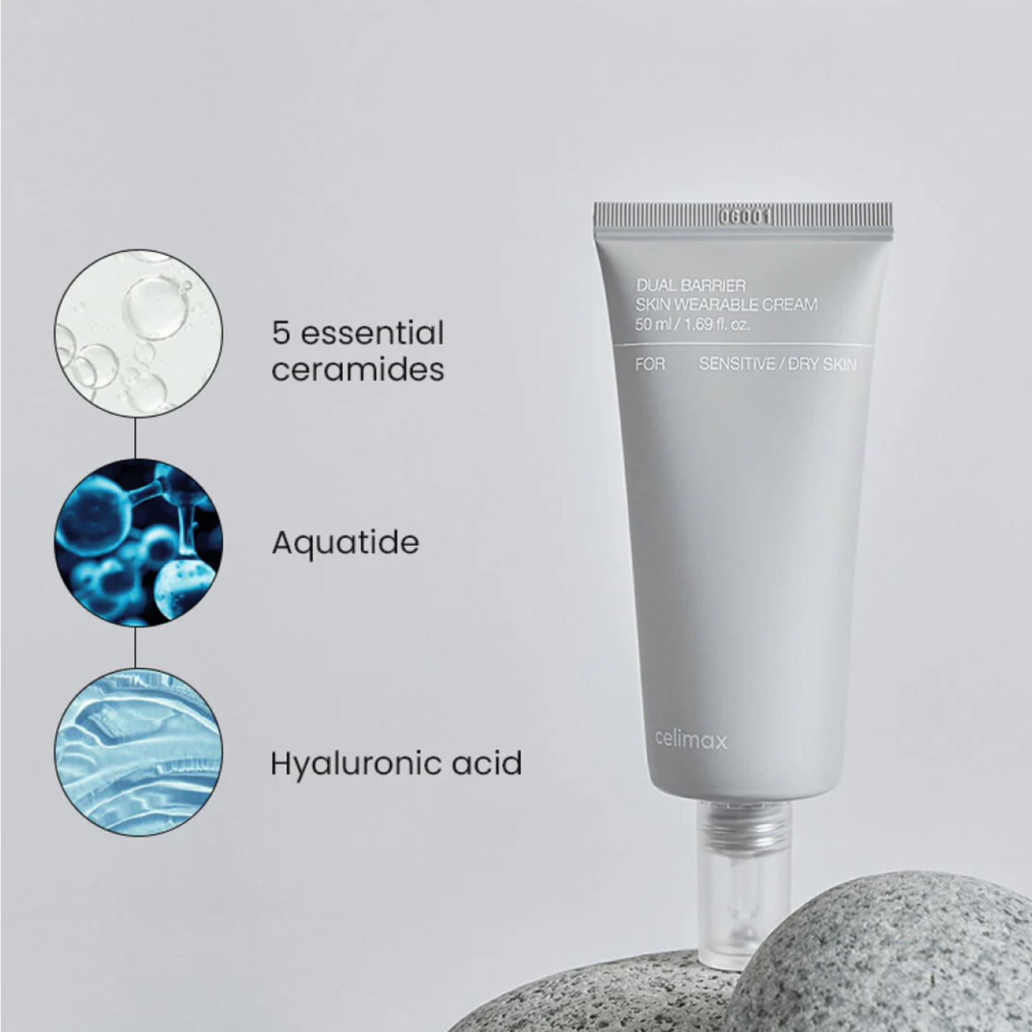 celimax Dual Barrier Skin Wearable Cream, 50ml - detaliu textură K-Beauty | SkinCare Korea