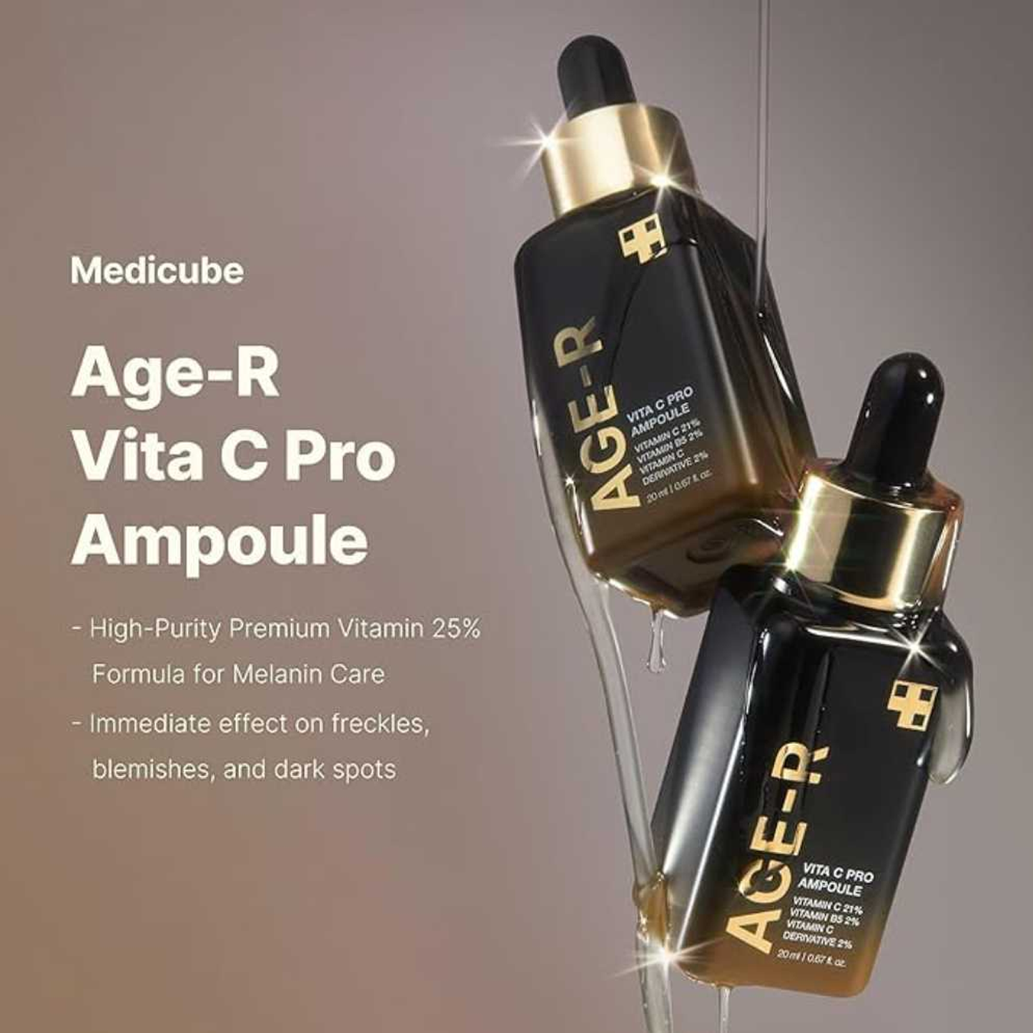 medicube AGE R Vita C Pro Ampoule, 20ml - detaliu textură K-Beauty | SkinCare Korea