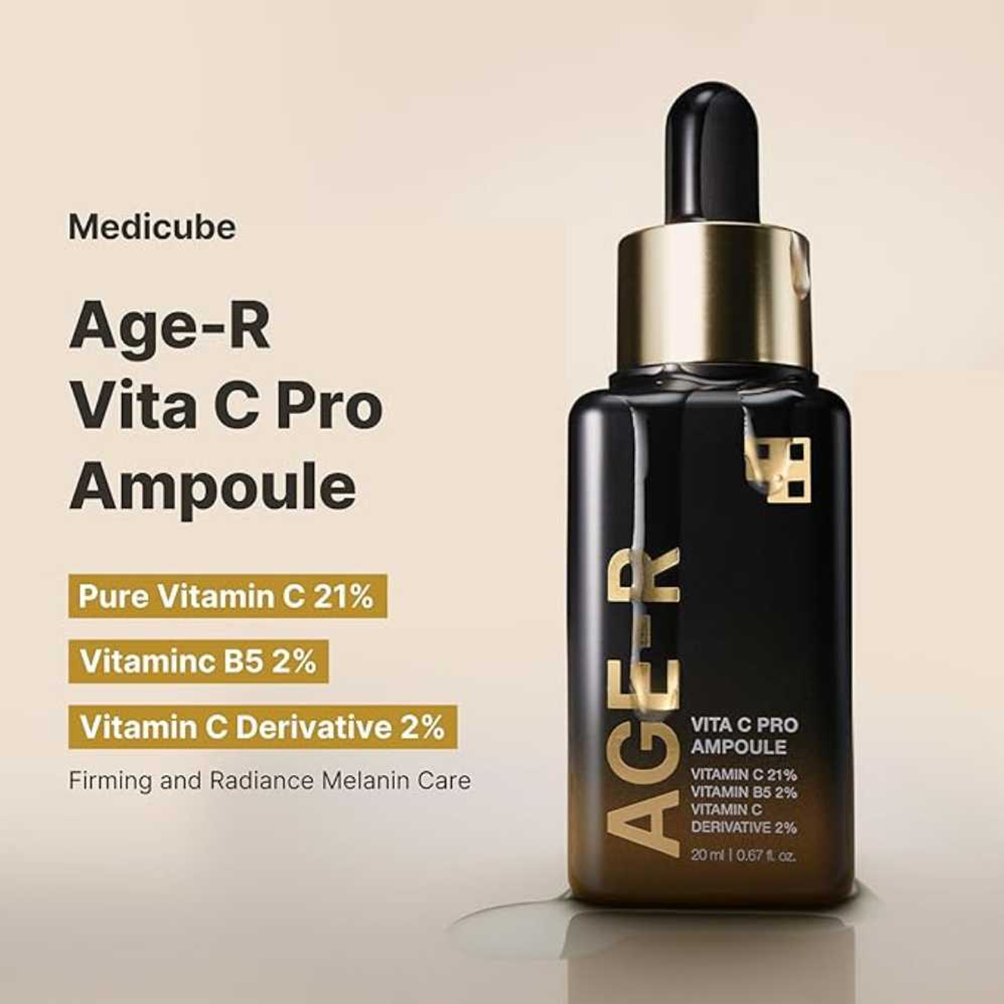 medicube AGE R Vita C Pro Ampoule, 20ml - mod de utilizare K-Beauty | SkinCare Korea