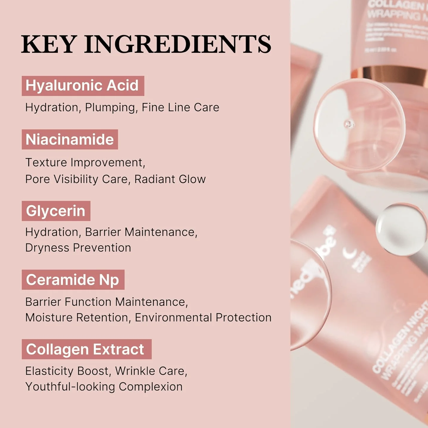 medicube Collagen Night Wrapping Mask, 75ml - detaliu textură K-Beauty | SkinCare Korea