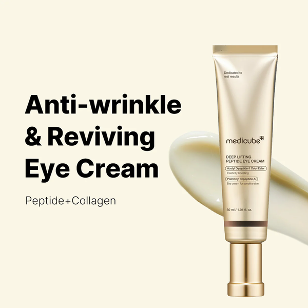 medicube Deep Lifting Peptide Eye Cream For Face, 30ml - detaliu textură K-Beauty | SkinCare Korea