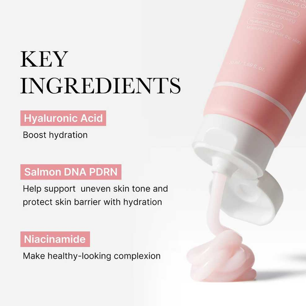 medicube PDRN Pink Hyaluronic Moisturizing Cream, 50ml - detaliu textură K-Beauty | SkinCare Korea