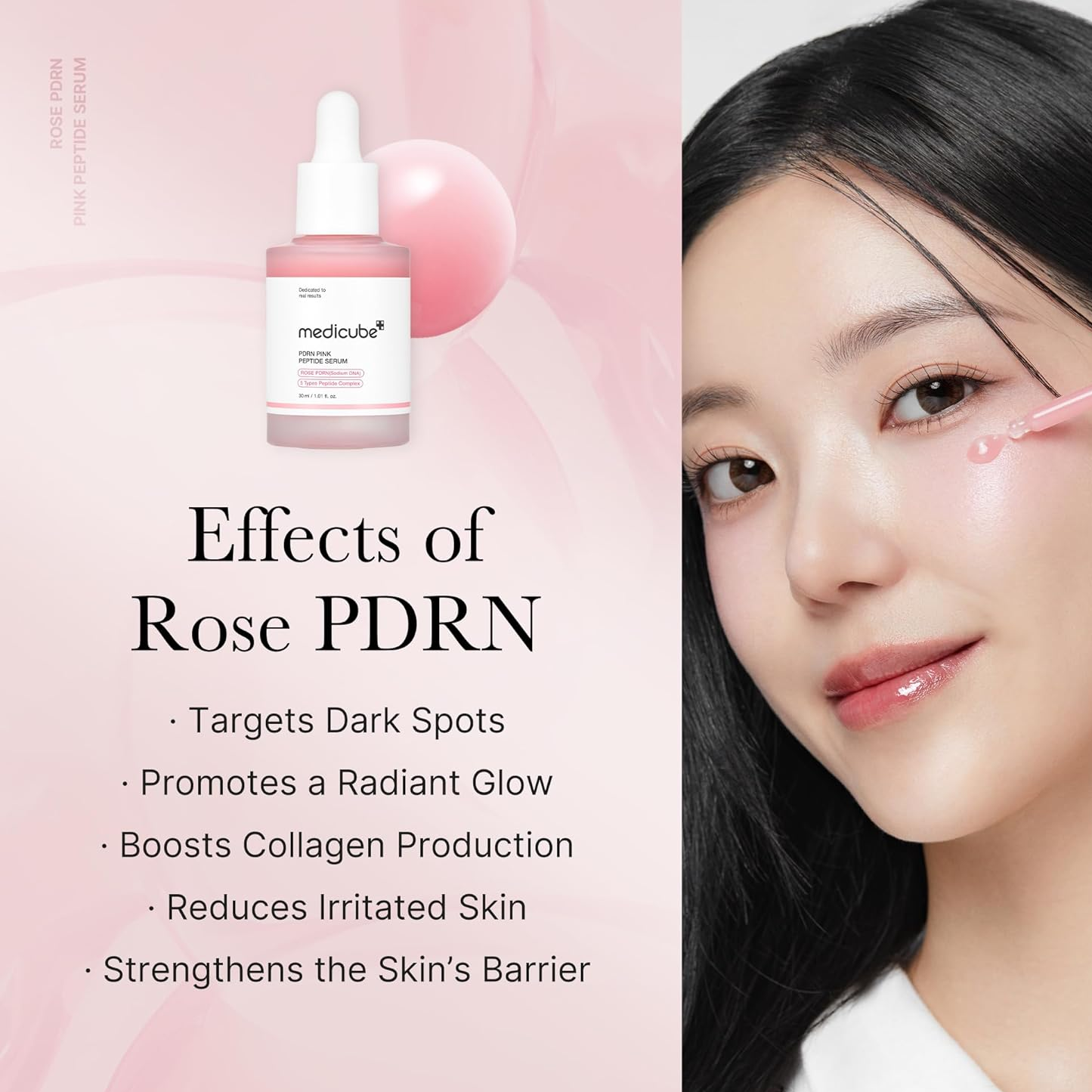 medicube PDRN Pink Peptide Serum, 30ml - ingrediente și beneficii K-Beauty | SkinCare Korea