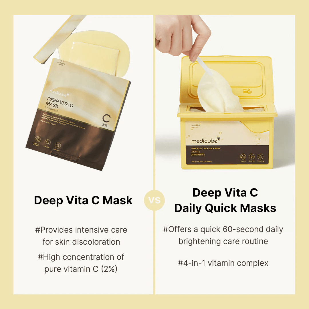 Medicube Deep Vita C Daily Quick Mask 30pcs - ingrediente și beneficii K-Beauty | SkinCare Korea