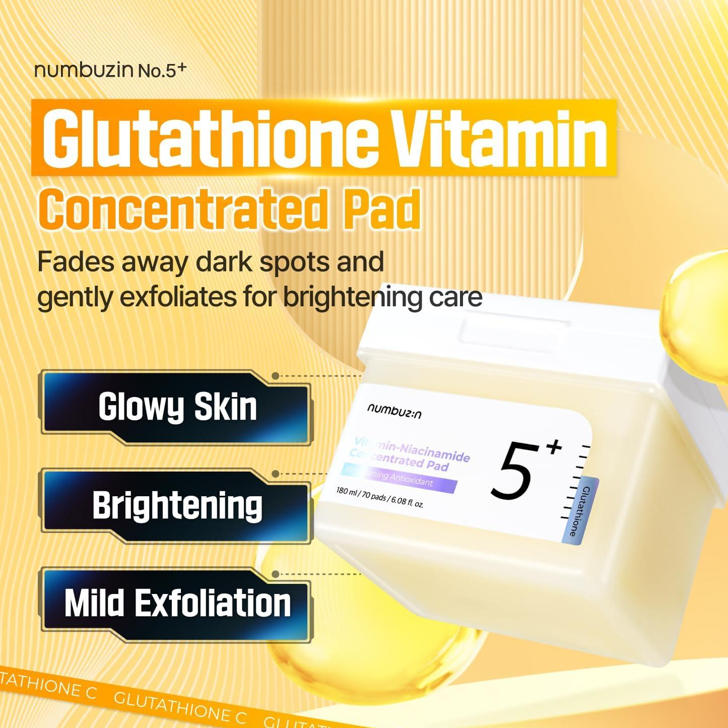 numbuzin No.5 Vitamin Niacinamide Concentrated Pad, 70pad - detaliu textură K-Beauty | SkinCare Korea